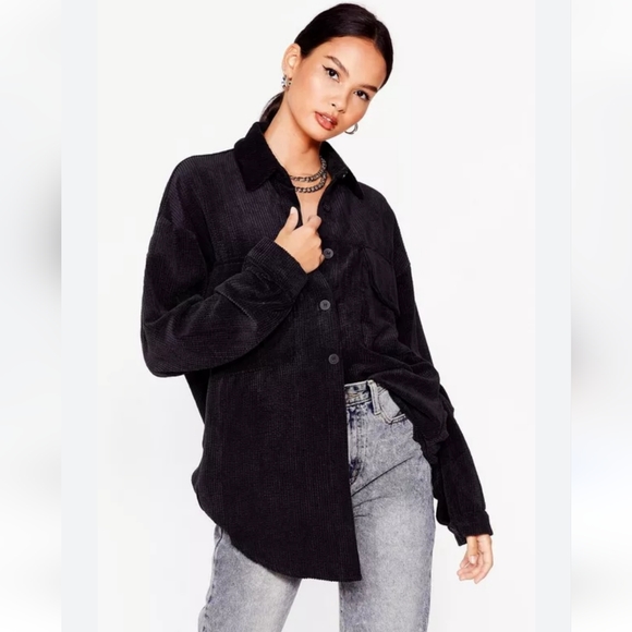 Corduroy oversized top - Picture 4 of 10